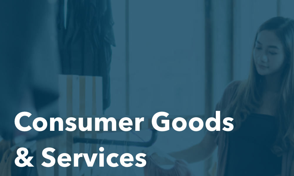Consumer goods and services image