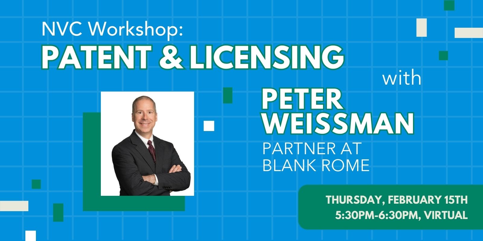Patent and licensing workshop graphic