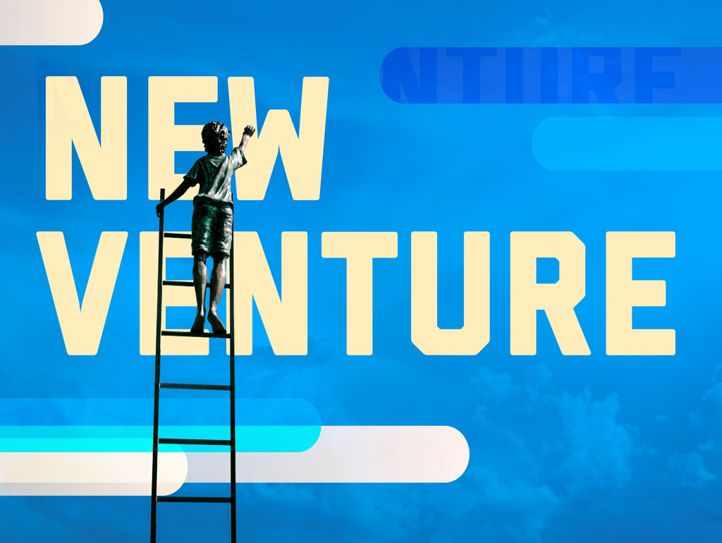 New Venture Track Image (Boy on ladder reaching)
